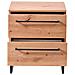 Comodino Moderno 2 Cassetti Colore Rovere Di Design Moderno Industrial Cm 45,5 X 35 X 54 H - Foto miniatura 2