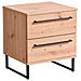 Comodino Moderno 2 Cassetti Colore Rovere Di Design Moderno Industrial Cm 45,5 X 35 X 54 H - Foto miniatura 1