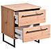 Comodino Moderno 2 Cassetti Colore Rovere Di Design Moderno Industrial Cm 45,5 X 35 X 54 H - Foto miniatura 4