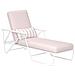 Connie Chaise Longue Da Esterno In Olefin Rosewater E Struttura In Acciaio Bianco - Foto miniatura 1
