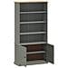 Libreria Vigo 85x35x170 Cm In Legno Massello Di Pino Grigio - Foto miniatura 7