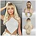 Parrucca Biondo Chiaro Con Frangetta - Parrucche Biondo Platino Ombre Per Donne Bianche, Capelli Lunghi Lisci Ondulati Sintetici Resistenti Al Calore, Parrucche Carine Naturali Per Halloweenchristmascosplayparty - Foto miniatura 1
