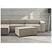 Pouf Antonella, Pouf Da Salotto, 100% Made In Italy, Poltroncina Relax In Tessuto Imbottito, Cm 100x70h43, Tortora - Foto miniatura 1