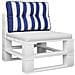 Cuscino Per Pallet Strisce Bianche E Blu 60x40x12 Cm In Tessuto - Foto miniatura 3