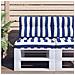 Cuscino Per Pallet Strisce Bianche E Blu 60x40x12 Cm In Tessuto - Foto miniatura 1