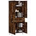 Credenza Rovere Fumo 69,5x34x180 Cm In Legno Multistrato - Foto miniatura 3