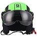 Casco Moto Sp501 Taglia Xl Con Visiera Antigraffio Verde E Nero - Foto miniatura 3