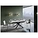 Tavolo Allungabile 90x160/220 Cm Ganty - Bordo Antracite Telaio Antracite - Bianco Spatolato - Foto miniatura 3