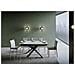Tavolo Allungabile 90x160/220 Cm Ganty - Bordo Antracite Telaio Antracite - Bianco Spatolato - Foto miniatura 4
