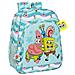 Zaino Scuola Spongebob Stay Positive Azzurro Bianco (33 X 42 X 14 Cm) - Foto miniatura 1