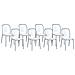 Set Di 8 Sedie Da Giardino Bianco E Grigio Spezia - Foto miniatura 4