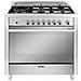 Cucina Elettrica GE960CVBK2 5 Zone Gas Forno Elettrico Multifunzione Catalitico Dimensioni 90 x 64.5 cm Colore Acciaio Inossidabile Serie Ligne Matrix - Foto miniatura 1