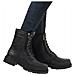 Black Casual Closed Ladies Mid Height Boots Stivaletti Pelle Scarpe Donna Nero Eu 36, Y3100-00 - Foto miniatura 2
