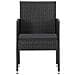 Sedie da Giardino con Cuscini Neri 4 pz Nere in Polyrattan - Foto miniatura 4