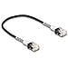 Cavo di rete RJ45 con protezione a doppia curvatura Cat. 6A UTP Slim da 0,3 m nero - Foto miniatura 1