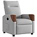 Poltrona Reclinabile In Tessuto Grigio Nuvola - Foto miniatura 2