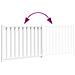 Cancello Cani Pieghevole 2 Pannelli Bianco 160cm Massello Abete - Foto miniatura 7