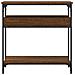 Tavolo Consolle Ripiano Rovere Marrone 75x29x75cm Multistrato - Foto miniatura 3