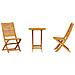 Set Bistro Pieghevole 3 Pezzi in Legno Massello di Acacia di - Foto miniatura 4