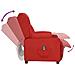 Poltrona Reclinabile Elettrica Rosso Vino in Similpelle - Foto miniatura 7