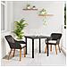 Set da Pranzo per Giardino in Rattan Nero a 3 Pezzi - Foto miniatura 2