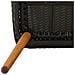 Set da Pranzo per Giardino in Rattan Nero a 3 Pezzi - Foto miniatura 9
