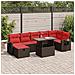 Set Divani da Giardino con Cuscini 8 pz Nero Polyrattan Acacia - Foto miniatura 2