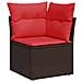 Set Divani da Giardino con Cuscini 8 pz Nero Polyrattan Acacia - Foto miniatura 4