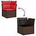 Set Divani da Giardino con Cuscini 8 pz Nero Polyrattan Acacia - Foto miniatura 9