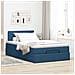 Pouf Letto con Materasso e LED Blu 120x200 cm in Tessuto - Foto miniatura 4