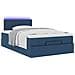 Pouf Letto con Materasso e LED Blu 120x200 cm in Tessuto - Foto miniatura 6