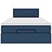 Pouf Letto con Materasso e LED Blu 120x200 cm in Tessuto - Foto miniatura 8