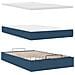 Pouf Letto con Materasso e LED Blu 120x200 cm in Tessuto - Foto miniatura 9