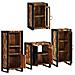 Set di mobili per il bagno 4 pcs Legno massello riciclato - Foto miniatura 4