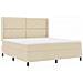 Letto a molle con materasso Crema 180 x 200 cm Tessuto - Foto miniatura 1