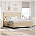 Letto a molle con materasso Crema 180 x 200 cm Tessuto - Foto miniatura 2