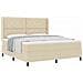 Letto a molle con materasso Crema 180 x 200 cm Tessuto - Foto miniatura 3