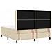 Letto a molle con materasso Crema 180 x 200 cm Tessuto - Foto miniatura 9