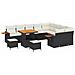 Set Divano da Giardino con cuscino 12 pcs Nero Poly Rattan - Foto miniatura 1