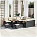 Set Divano da Giardino con cuscino 12 pcs Nero Poly Rattan - Foto miniatura 2