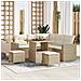 Set Divano da Giardino 8 pcs beige e panna 80 x 80 x 71 cm - Foto miniatura 2