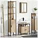 Set di mobili per il bagno con lo scaffale 3 pcs rovere sonoma - Foto miniatura 2