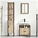 Set di mobili per il bagno con lo scaffale 3 pcs rovere sonoma - Foto miniatura 4