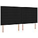 Letto a molle con materasso Nero 200 x 200 cm Tessuto - Foto miniatura 1