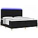 Letto a molle con materasso Nero 200 x 200 cm Tessuto - Foto miniatura 3