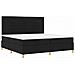 Letto a molle con materasso Nero 200 x 200 cm Tessuto - Foto miniatura 7
