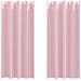 Tende con tende 2 pcs Rosa Baby 260x140cm Poliestere - Foto miniatura 1