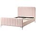 Letto Velluto Lunan 120 X 200 Cm Rosa Pastello - Foto miniatura 3