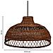 Plafoniera In Rattan Marrone 50x50x30h Cm - Foto miniatura 5