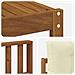 Set di divani da esterno con cuscino 7 pcs Naturale e Crema - Foto miniatura 6